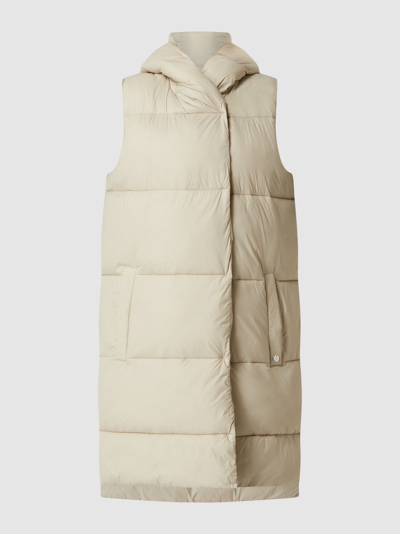 Steppweste mit Eingrifftaschen in offwhite