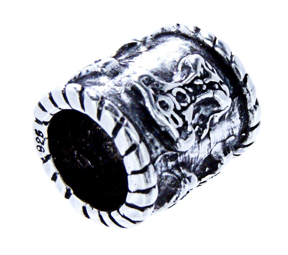 Kiss of Leather Bartstyling-Set Bartperle Silber 925 Thorshammer Wikinger Bartschmuck Bart Thorhammer
