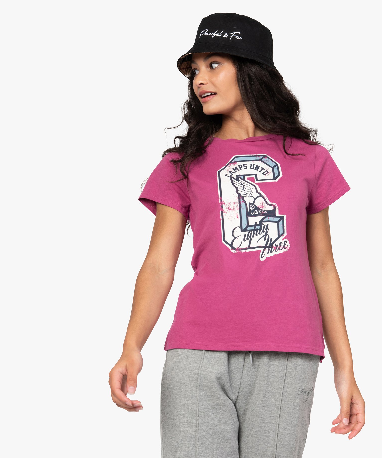 Tee-shirt femme à manches courtes et motif patiné - CAMPS | GEMO