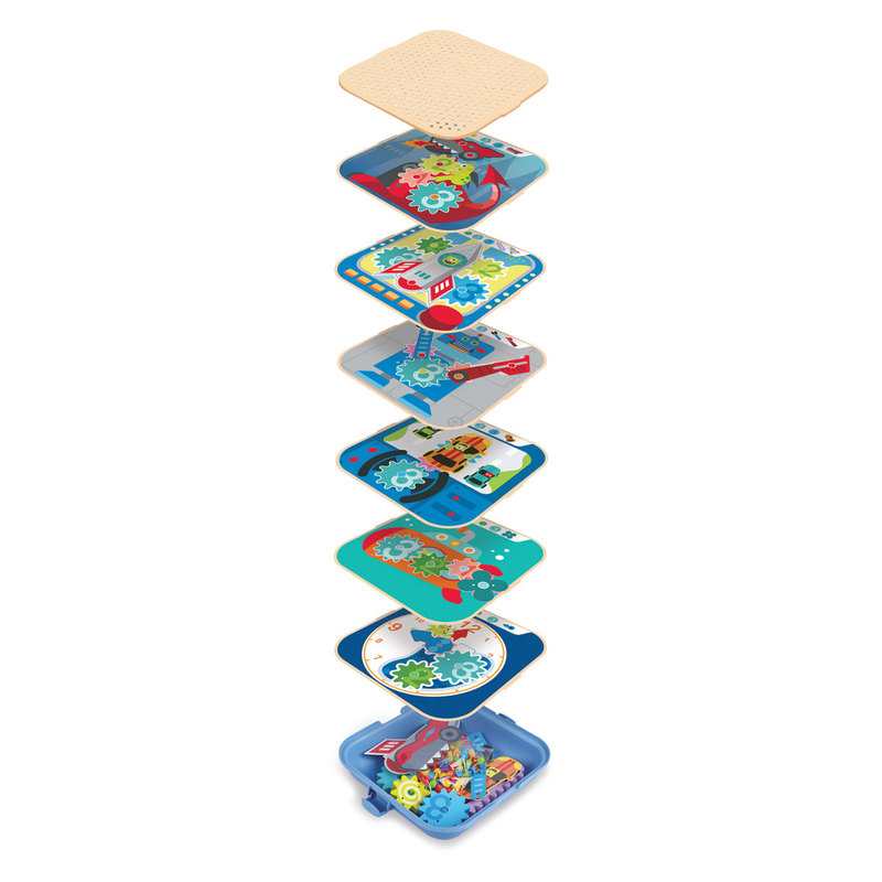 Jeu de mosaïques et d'engrenages animés 2 en 1 Hape