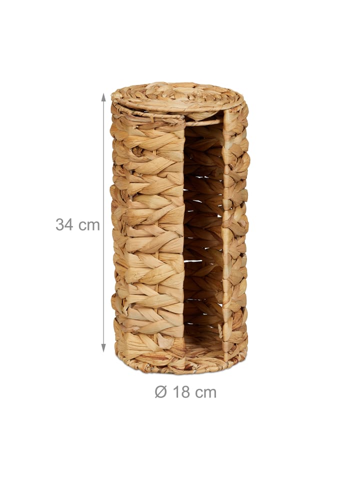 relaxdays Toilettenpapier Aufbewahrung in Natur - (H)34 x Ø 18 cm günstig kaufen onesize