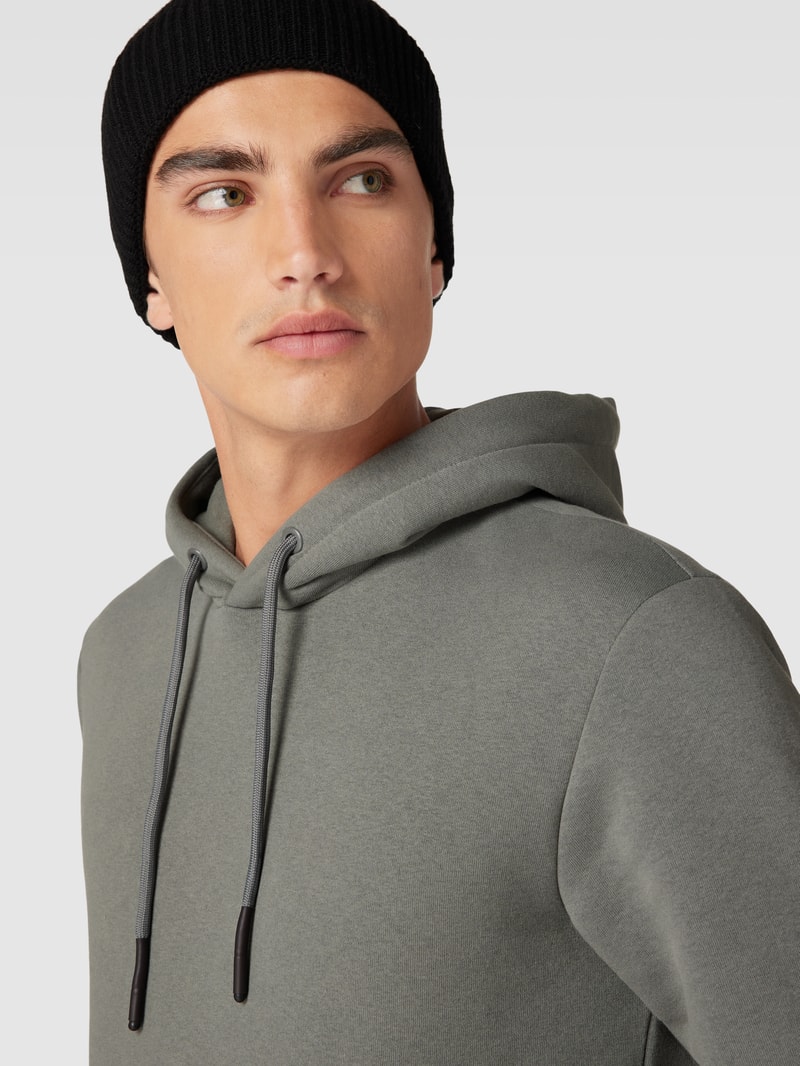 Hoodie in melierter Optik Modell 'CERES' in hellgrau