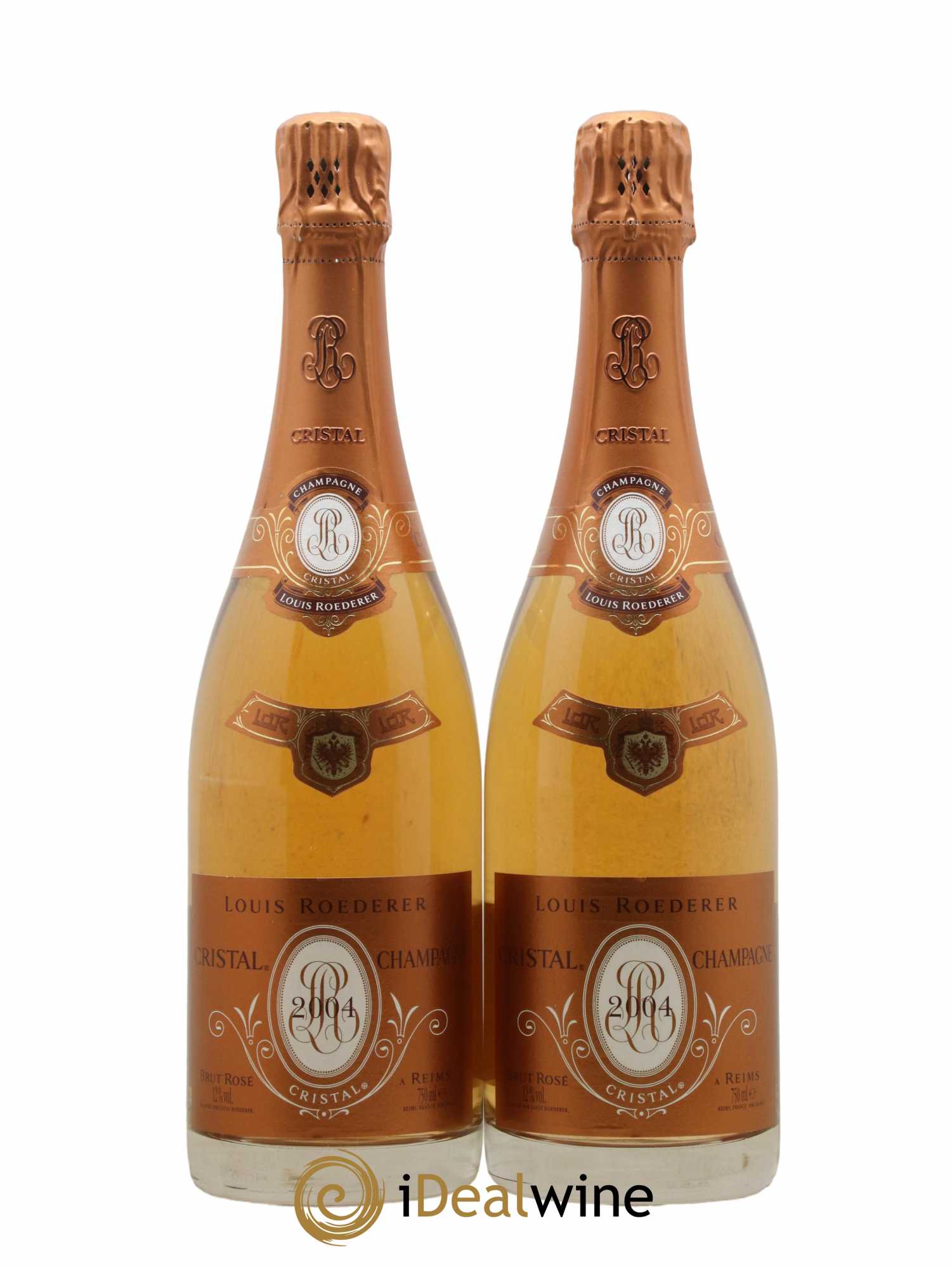 Cristal Louis Roederer Brut  2004 - Lot de 2 Bouteilles