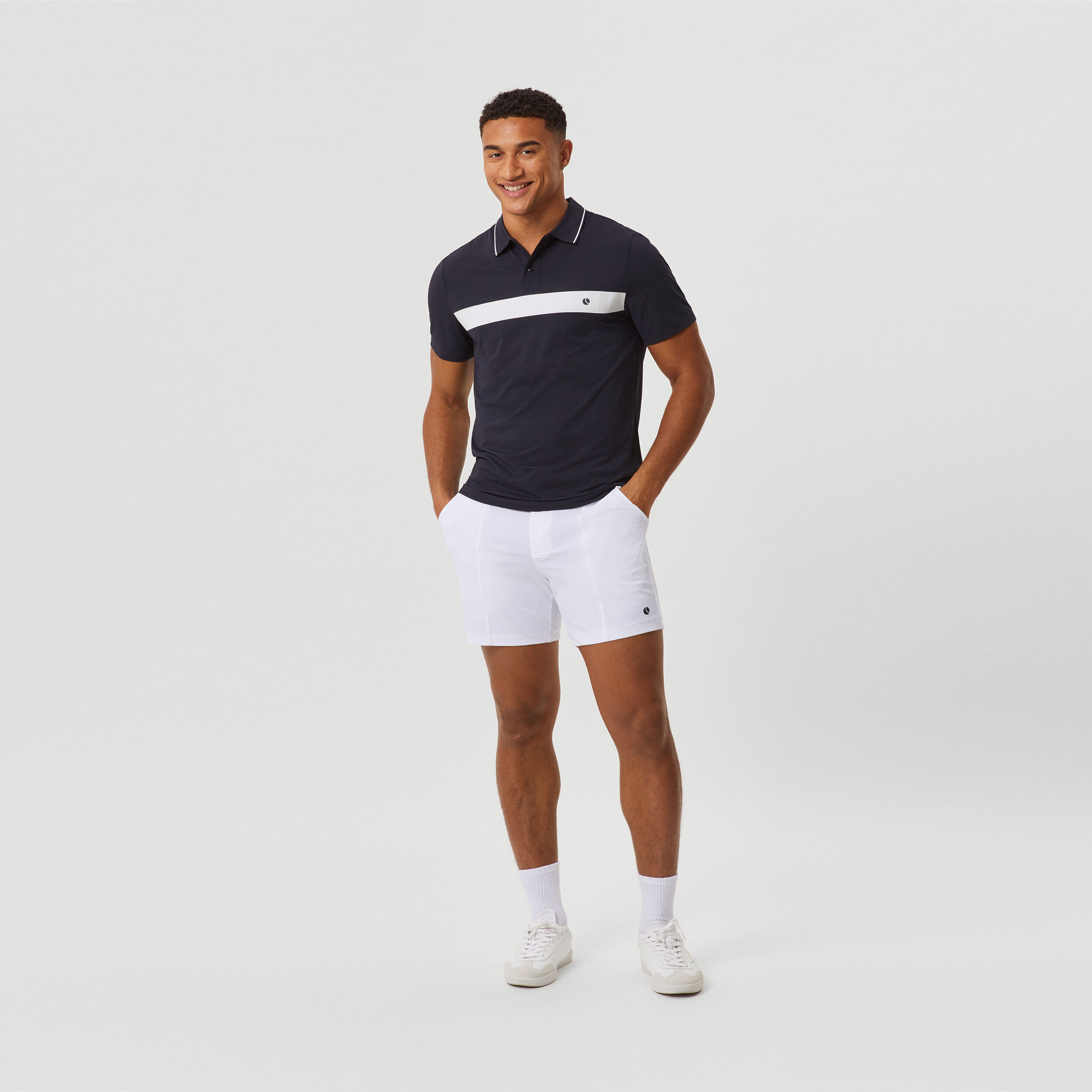 Ace Light Polo Herren - Dunkelblau, Weiß