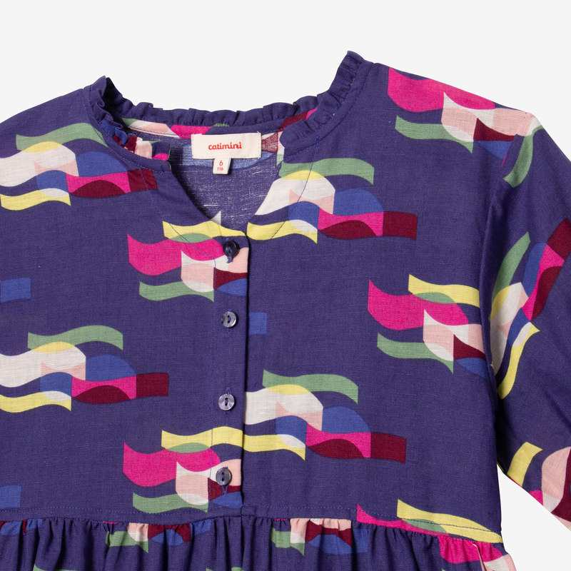 Robe longue fille arty violette Catimini