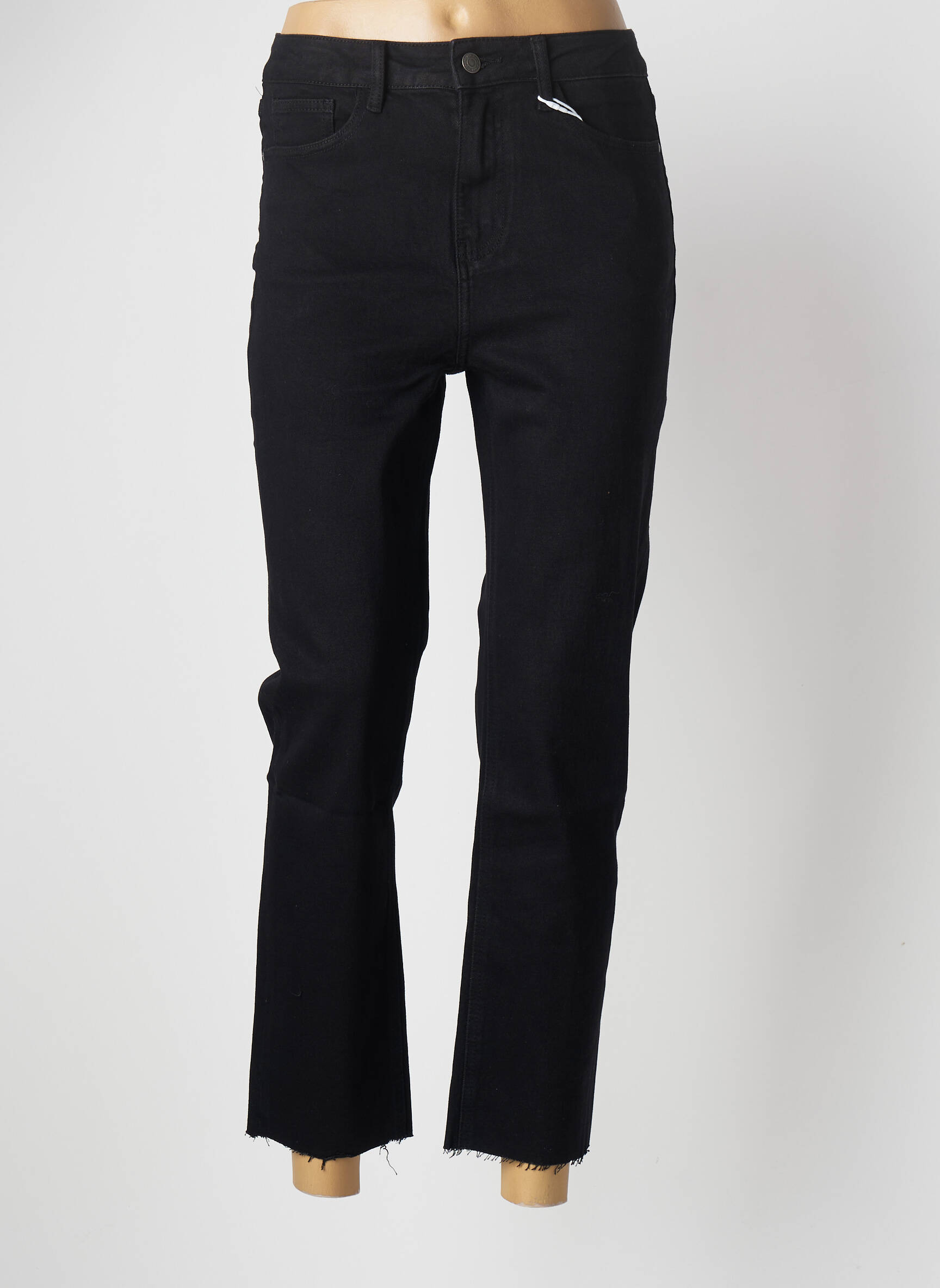 Oraije Jeans Coupe Droite Femme couleur noir