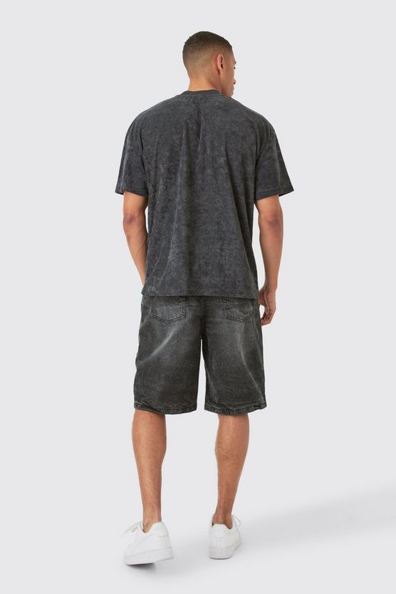 Oversize Frottee Homme T-Shirt