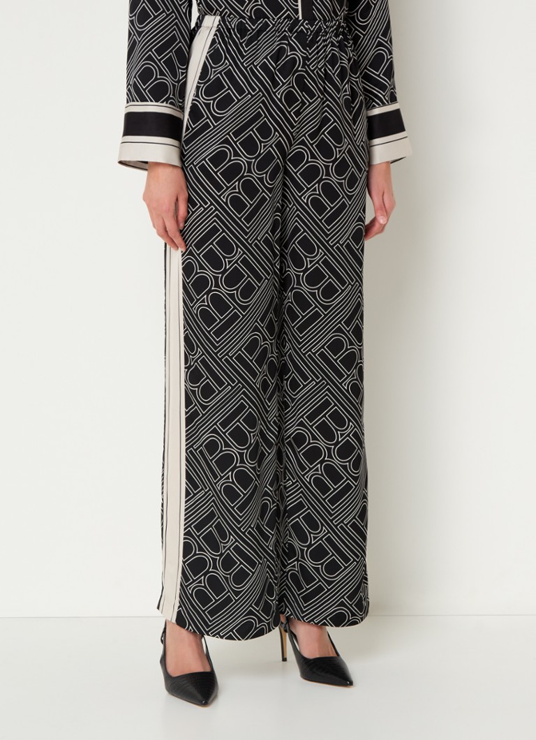 Pantaloni Rina a vita alta e gamba larga con stampa logo e tasche laterali di Bruuns Bazaar.