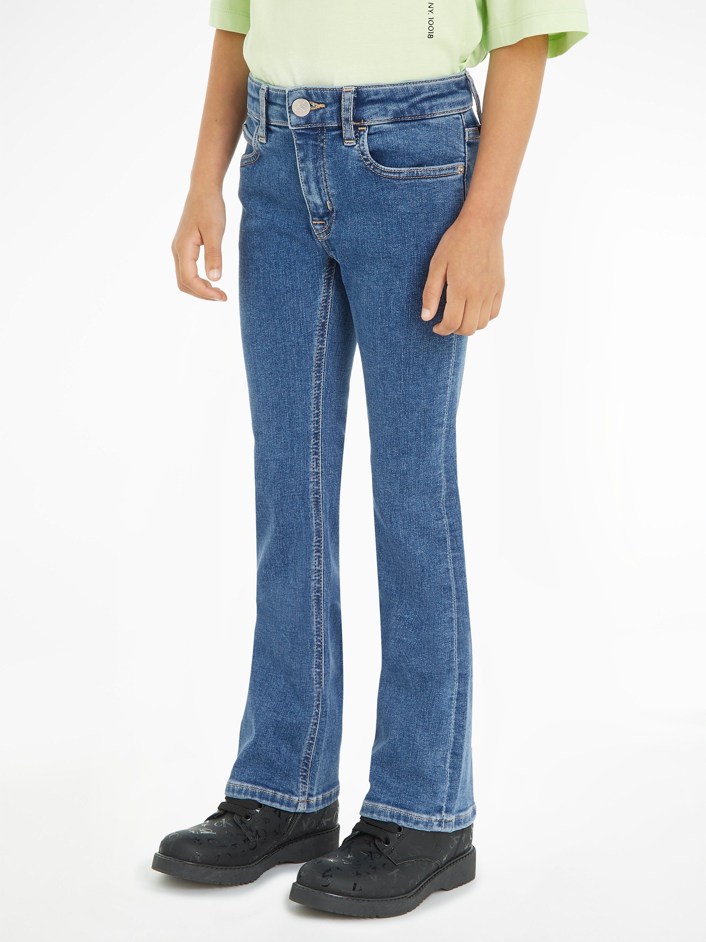 Calvin Klein Jeans Schlagjeans FLARE ESS BLUE STRETCH im 5-Poket-Style