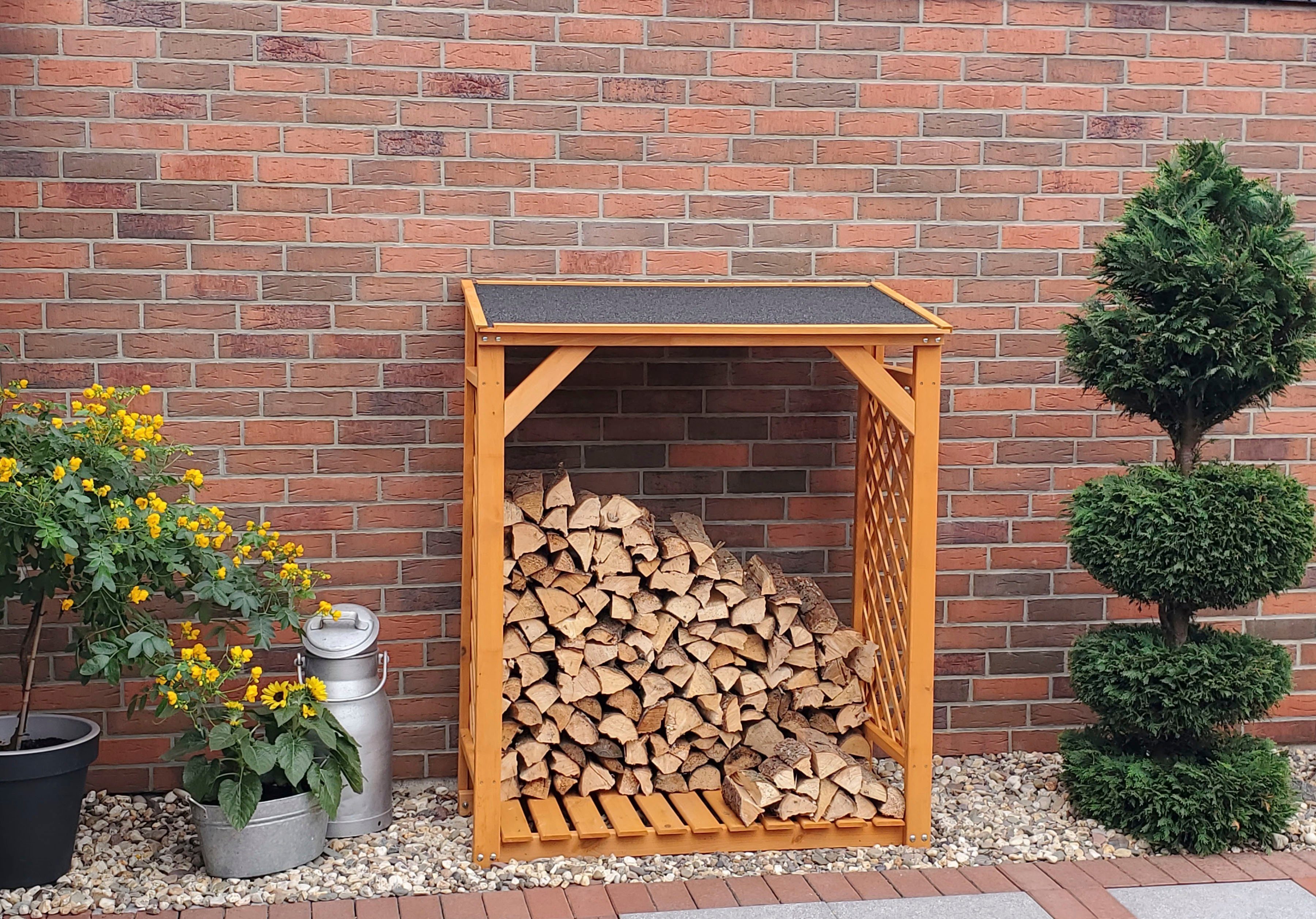 promadino Kaminholzregal Speyer, BxTxH:119,5x68x148 cm