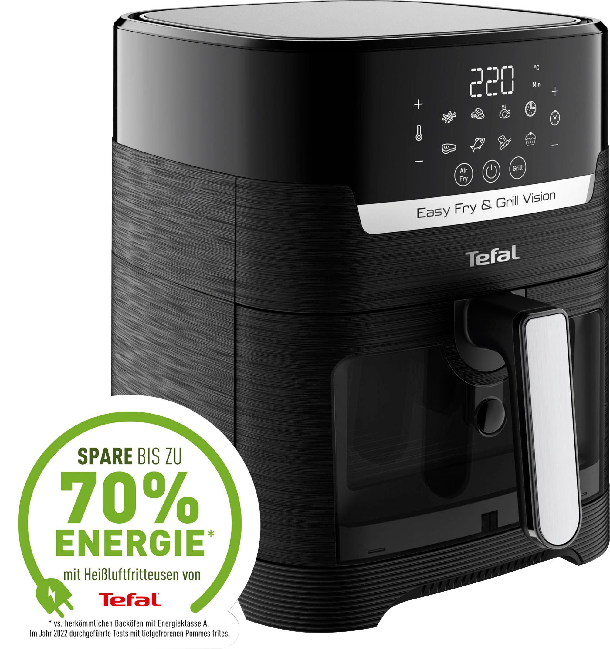 Tefal Heißluftfritteuse EY5068 Easy Fry & Grill Vision, 1550 W