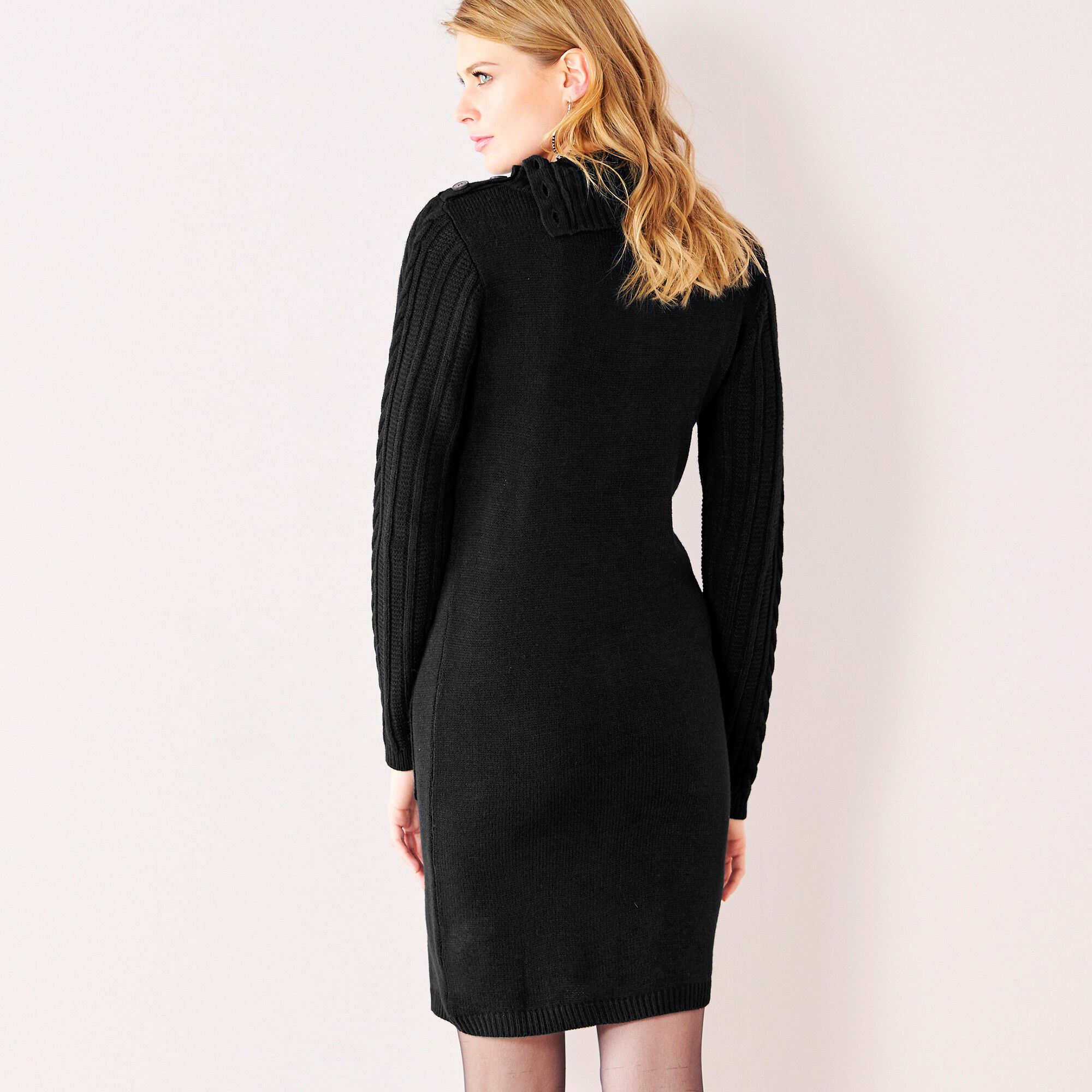 Robe pull maille torsadée