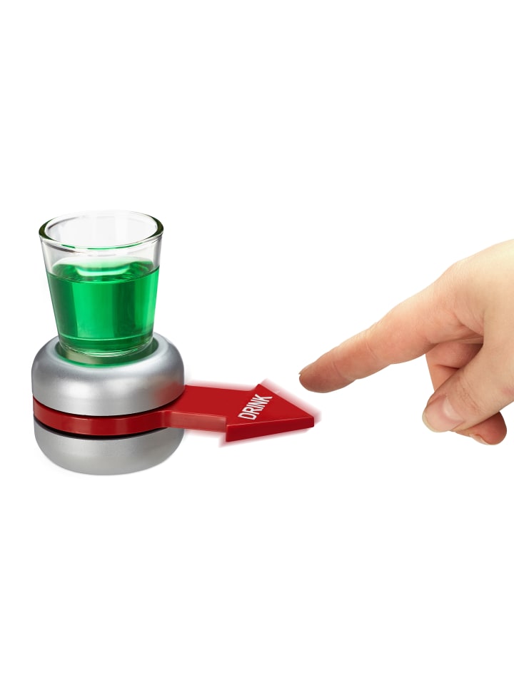 relaxdays Trinkspiel Spin the Shot in Grau günstig kaufen onesize