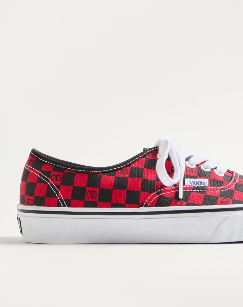 Tênis de cano baixo Valentino Garavani e Vans em tecido com estampa xadrez VLogo