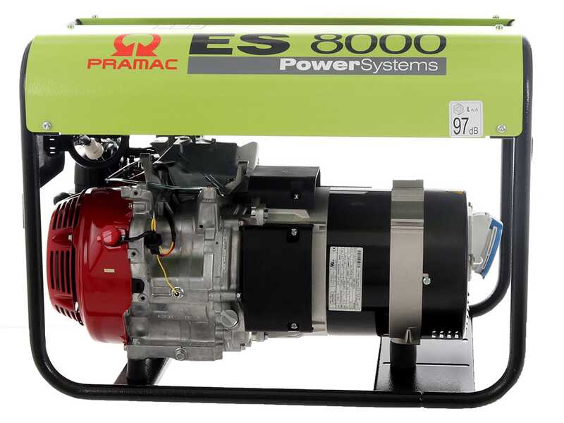 Pramac PE612SH1000 ES8000 Professionell bensindriven generator Honda-motor 7200 Watt 230V