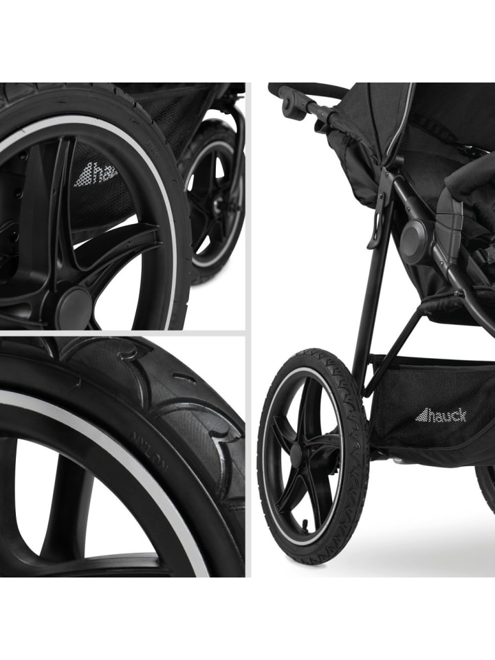 Hauck Buggy & Jogger Runner 2 (mit großen Luftreifen) - Black in schwarz günstig kaufen onesize