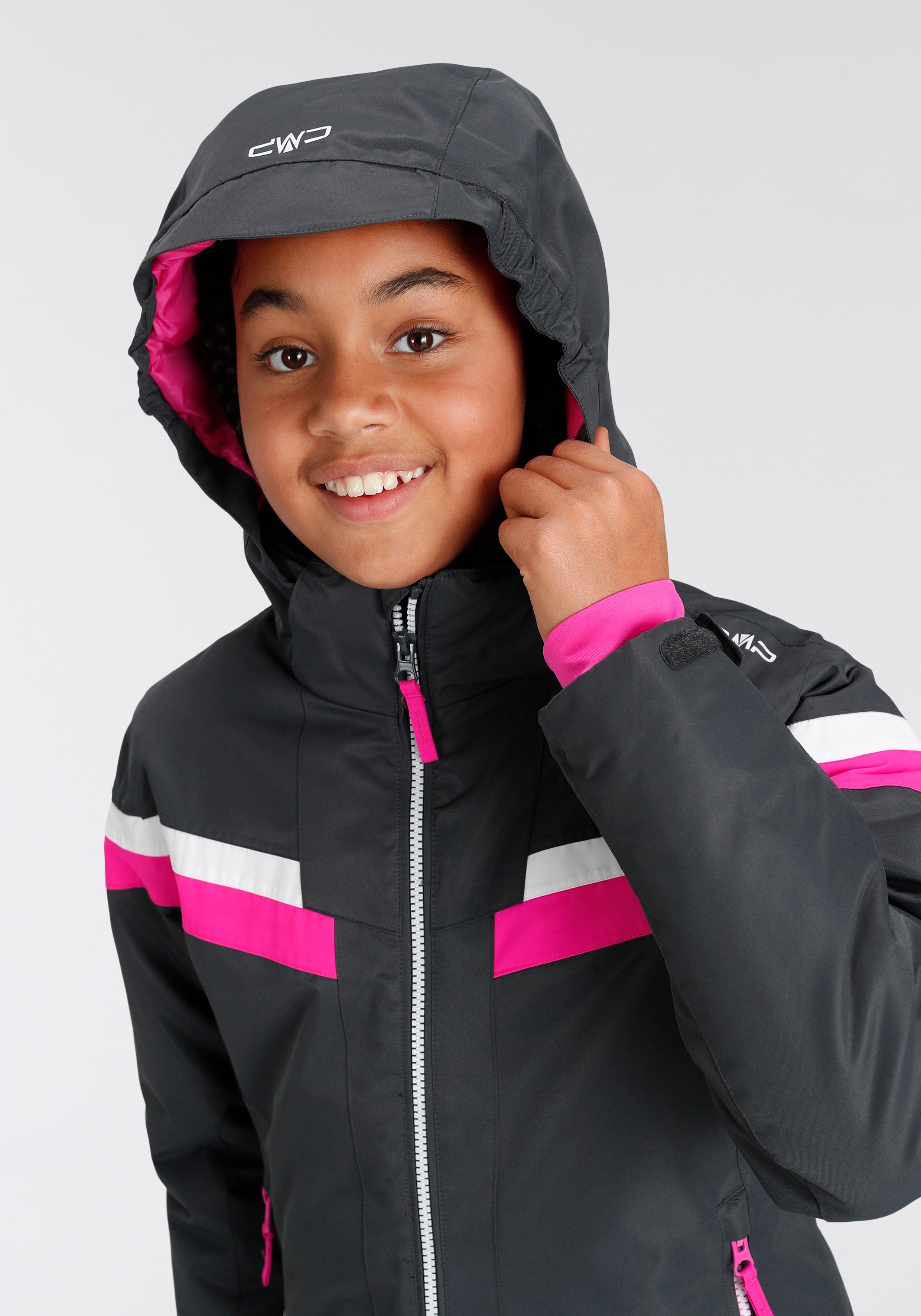 CMP Skijacke KID G JACKET SNAPS HOOD Atmungsaktiv & Wasserdicht & Winddicht