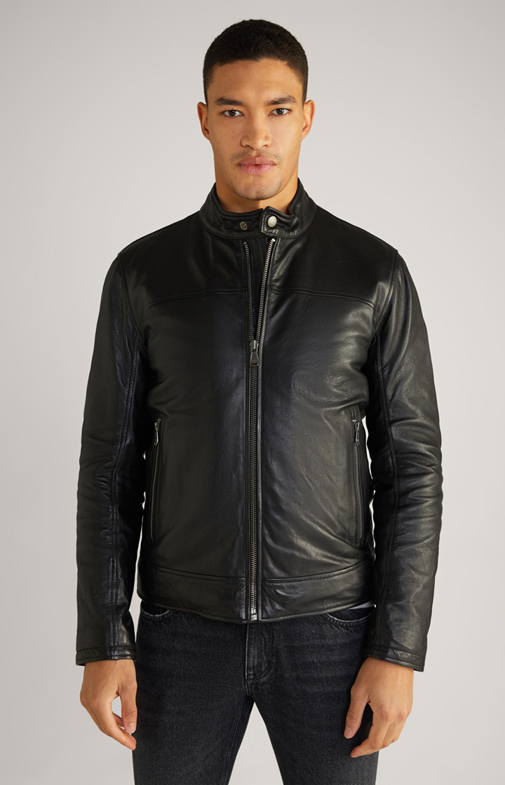 Lederjacke Cleary in Schwarz