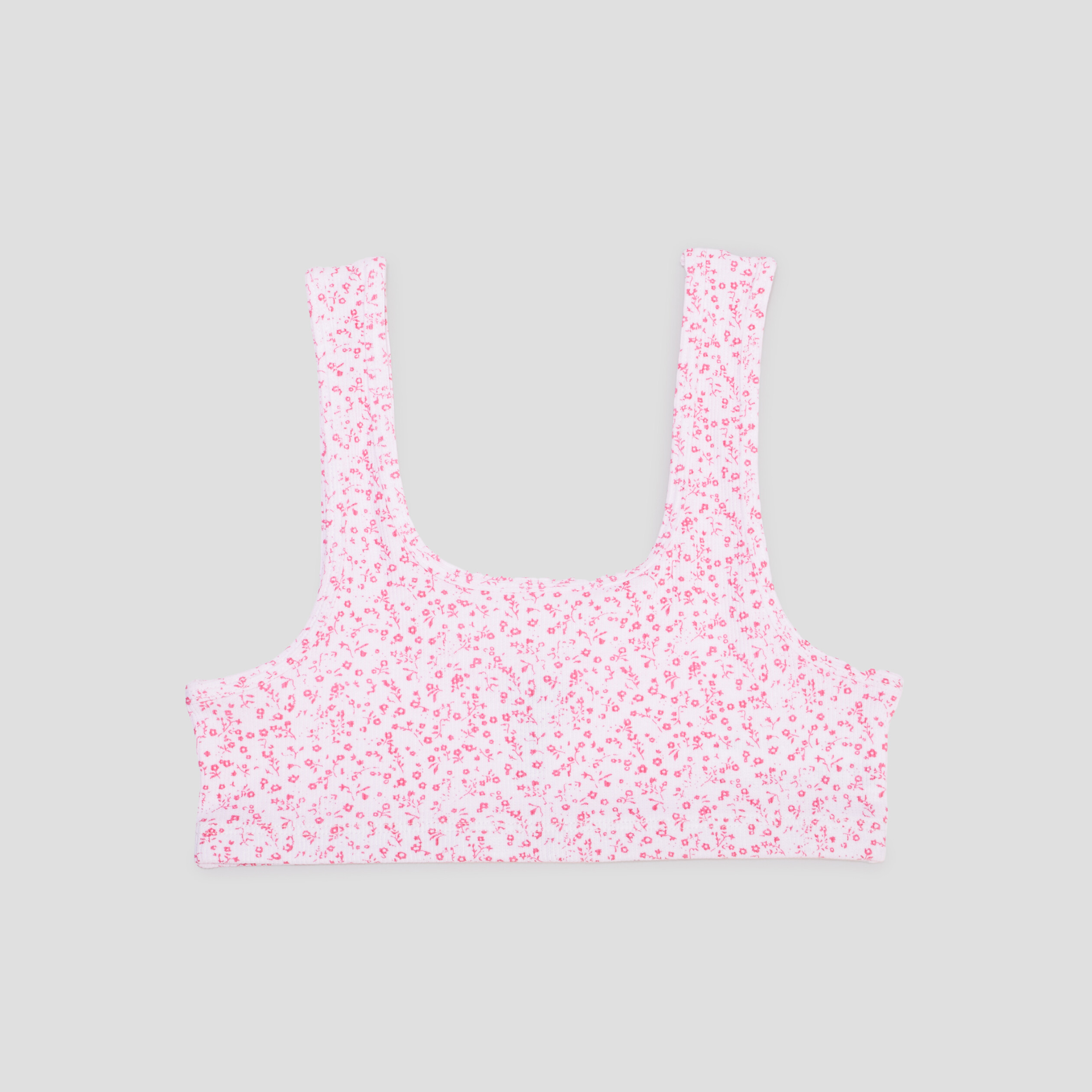 Brassière côtelée coton blanc fille | La Halle