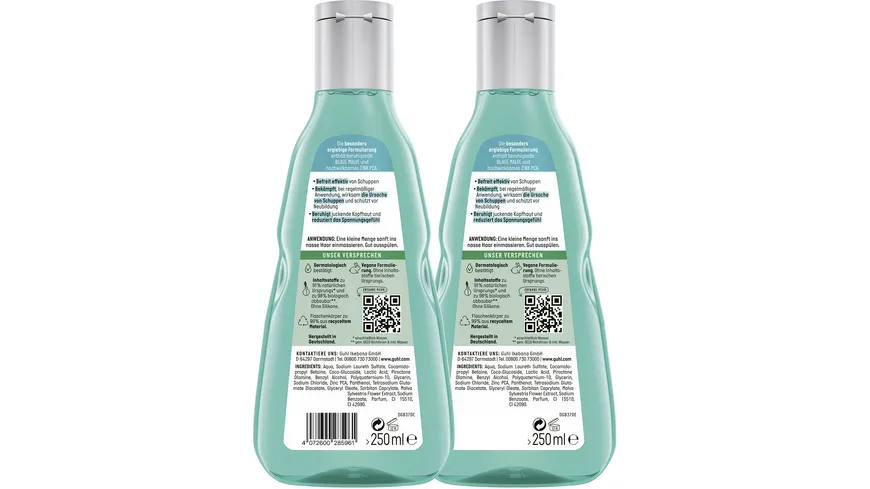 GUHL Anti-Schuppen Shampoo bei Schuppen und juckender Kopfhaut 500 ml