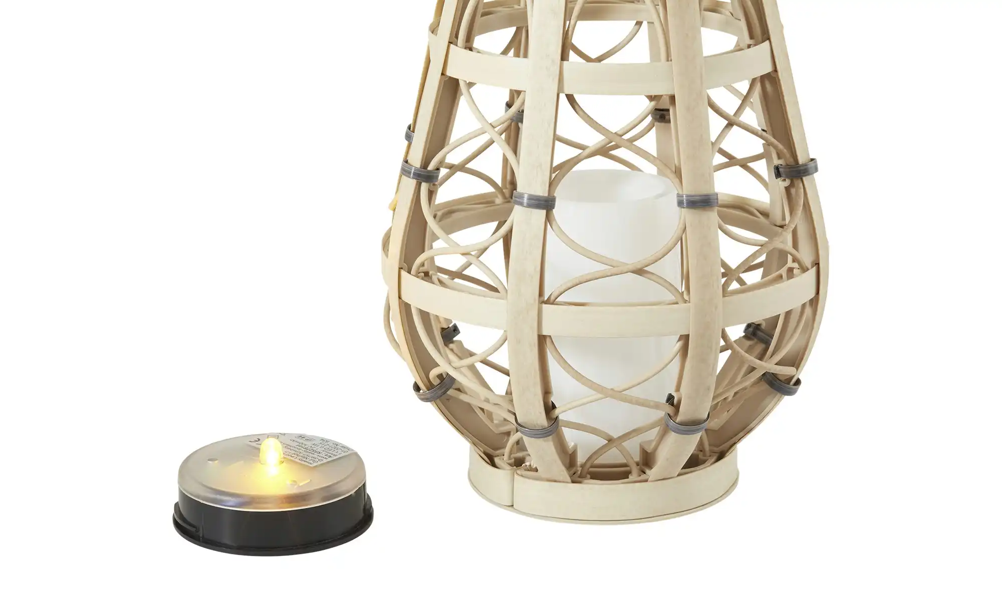 Trio Solar-Aussen-Tischleuchte, beige `klein´