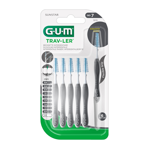 GUM TRAV-LER 2,6mm dunkelgrau Interdentalbür.  6 St  Zahnbürste