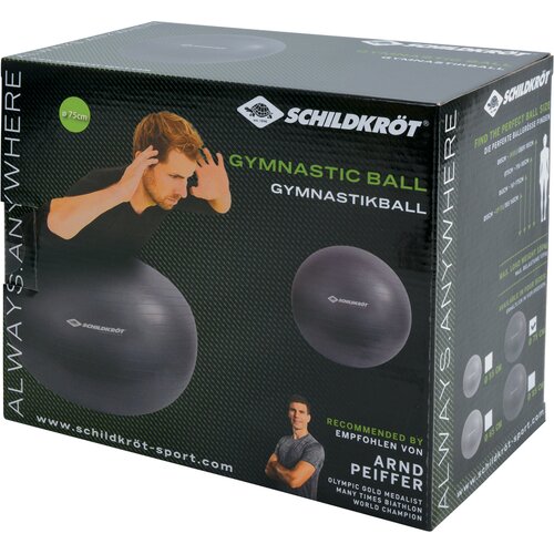BALL SCHILDKRÖT GYMNASTIKBALL, ANTI-BURST QUALITÄT, INKL. LUFTPUMPE, PHTHALATFREI
