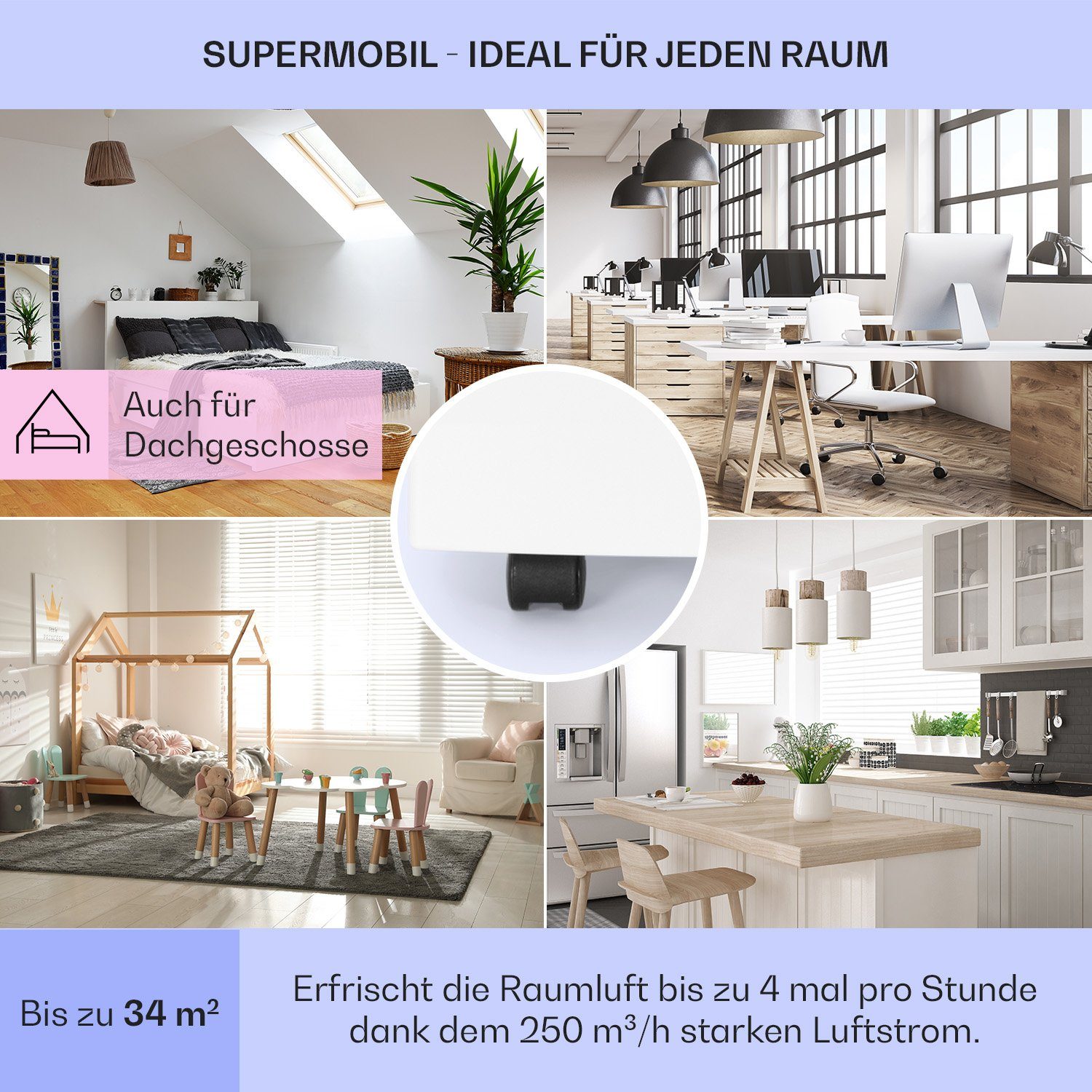 Klarstein Klimagerät Iceblock Ecosmart 7, Klimagerät mobil Air Conditioner Kühlgerät Luftkühler