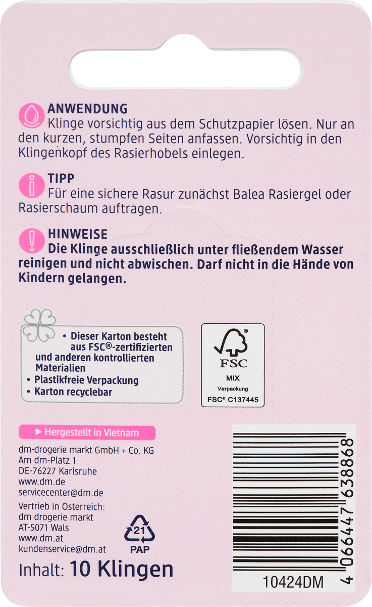 Rasierklingen Purity, 10 St
