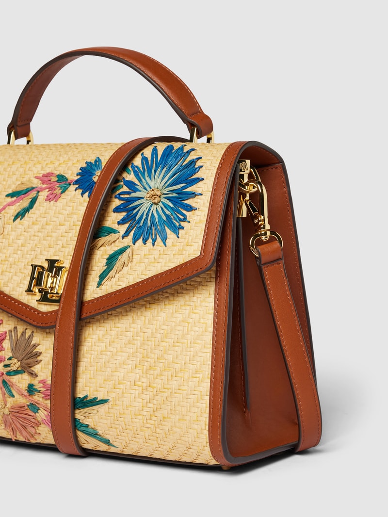 Shoulder Bag mit floralem Motiv Modell 'SOPHEE' in sand