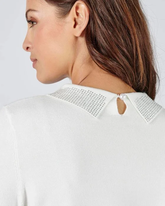 Pull en maille à col polo