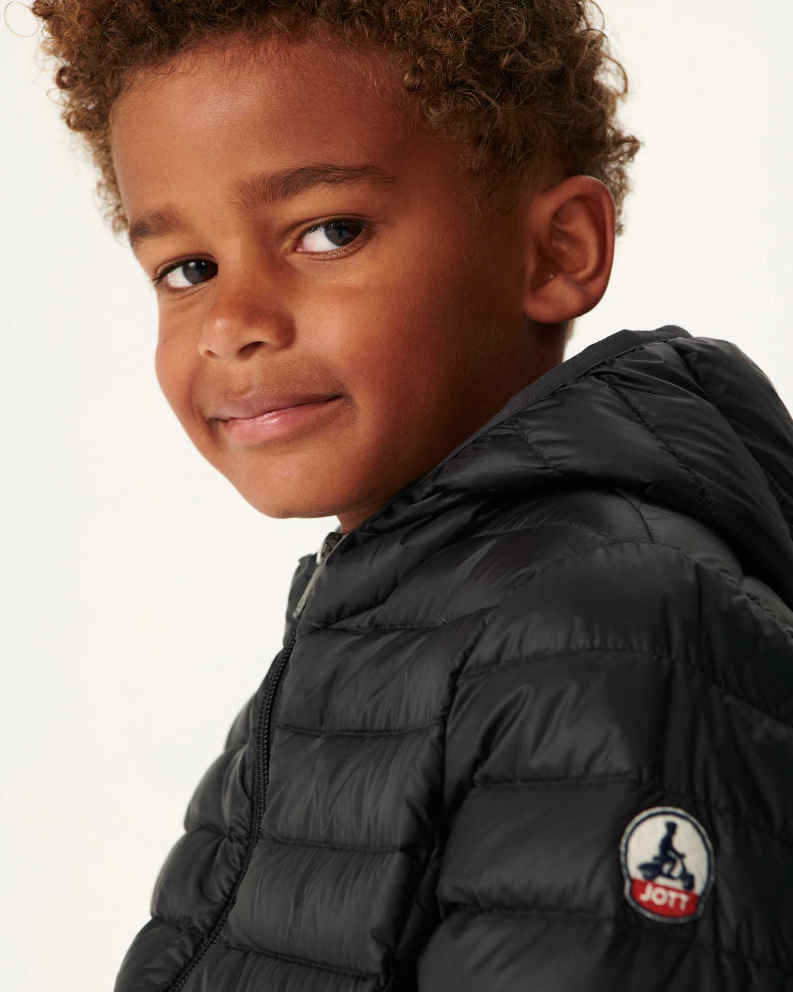 Doudoune légère à capuche enfant Noir Hugo