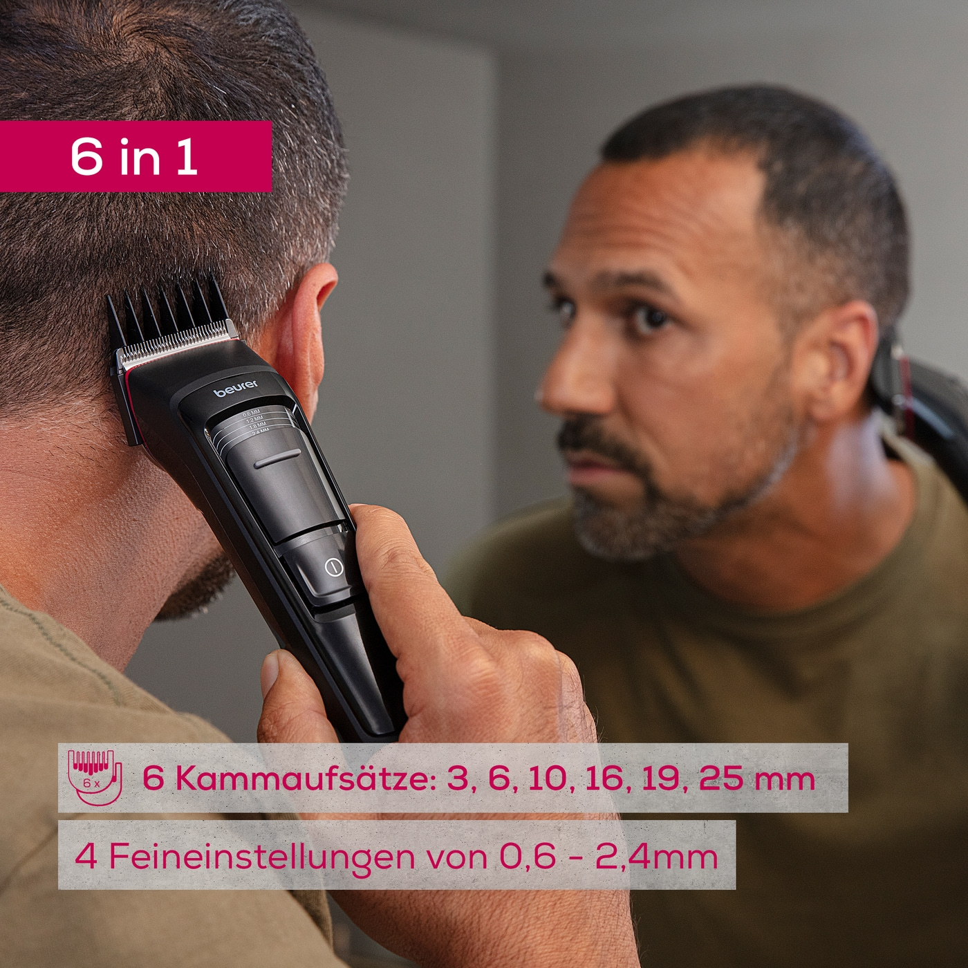 Beurer Haarschneider MN5X-Mit 7 hochwertigen Aufsätzen für schnelles und individuelles Styling