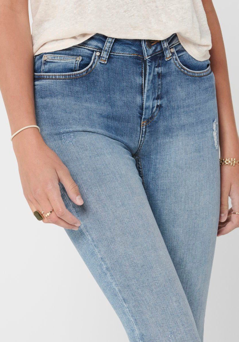 ONLY Ankle-Jeans ONLBLUSH LIFE mit Destroyed Effekt