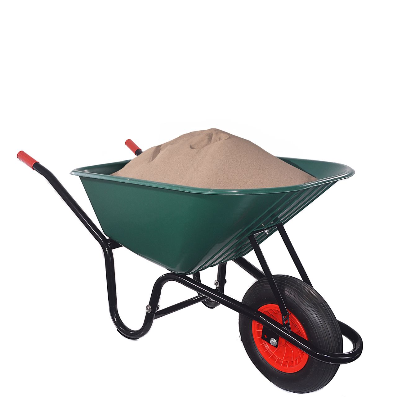 TroniTechnik GARMIO® Schubkarre 85 Liter bis 150 kg Garten Bauschubkarre,Gummi-Luftreifen Felge - Kunststoff