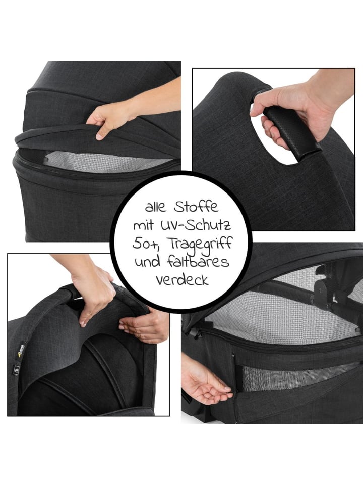 Hauck Kombi-Kinderwagen Vision X Duoset Black (Sportwagen in schwarz,grau günstig kaufen onesize