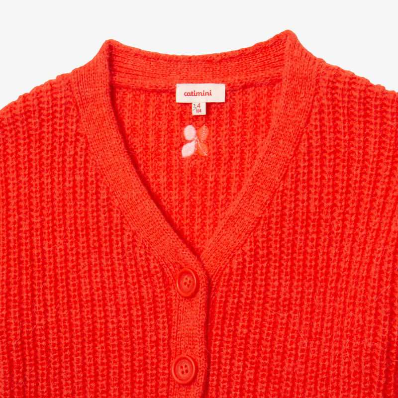 Cardigan fille mousseux orange Catimini