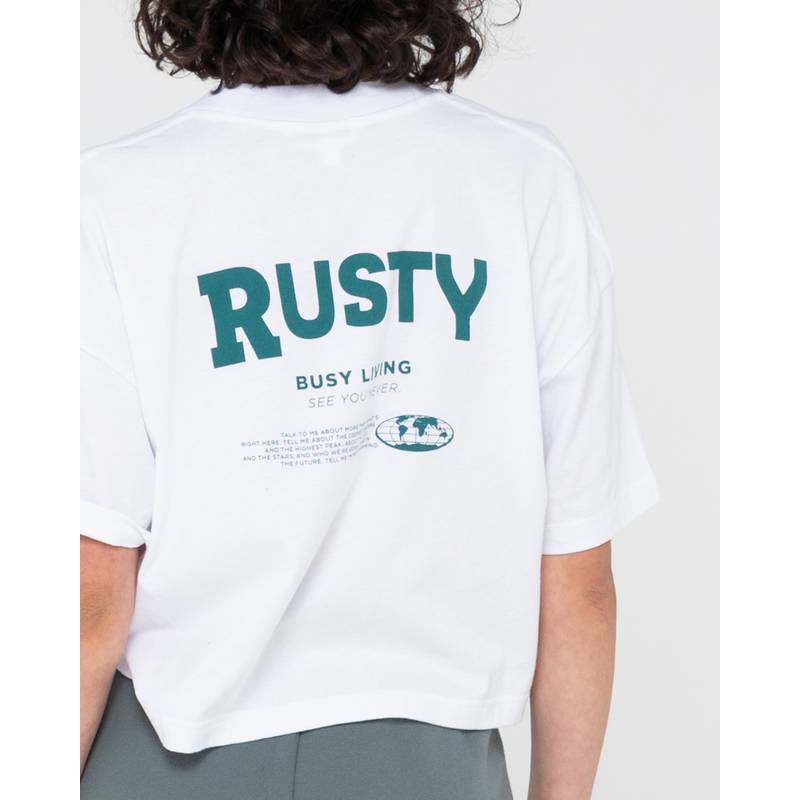 RUSTY BUSY LIVING ORGANIC COTTON RELAXED TEE T-Shirt Damen