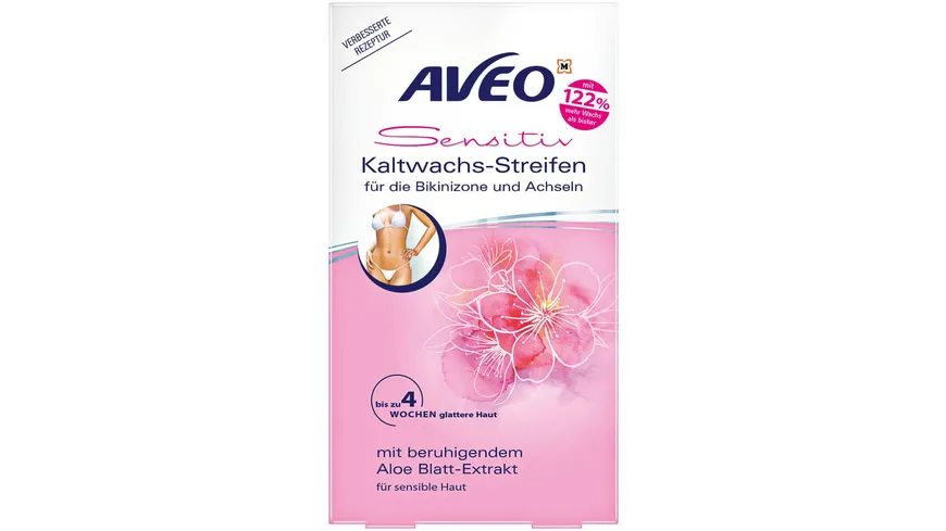 AVEO Kaltwachs-Streifen für die Bikinizone & Achseln mit Aloe Blatt-Extrakt
