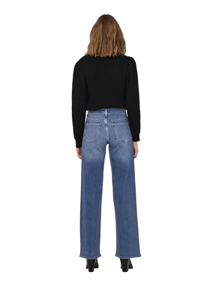 ONLY Jeans ONLMADISON BLUSH HW WIDE flared in Blau günstig kaufen