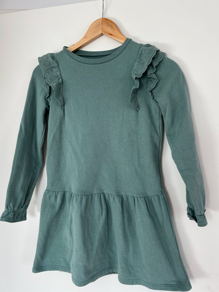 vertbaudet Kleid in Grün günstig kaufen 140