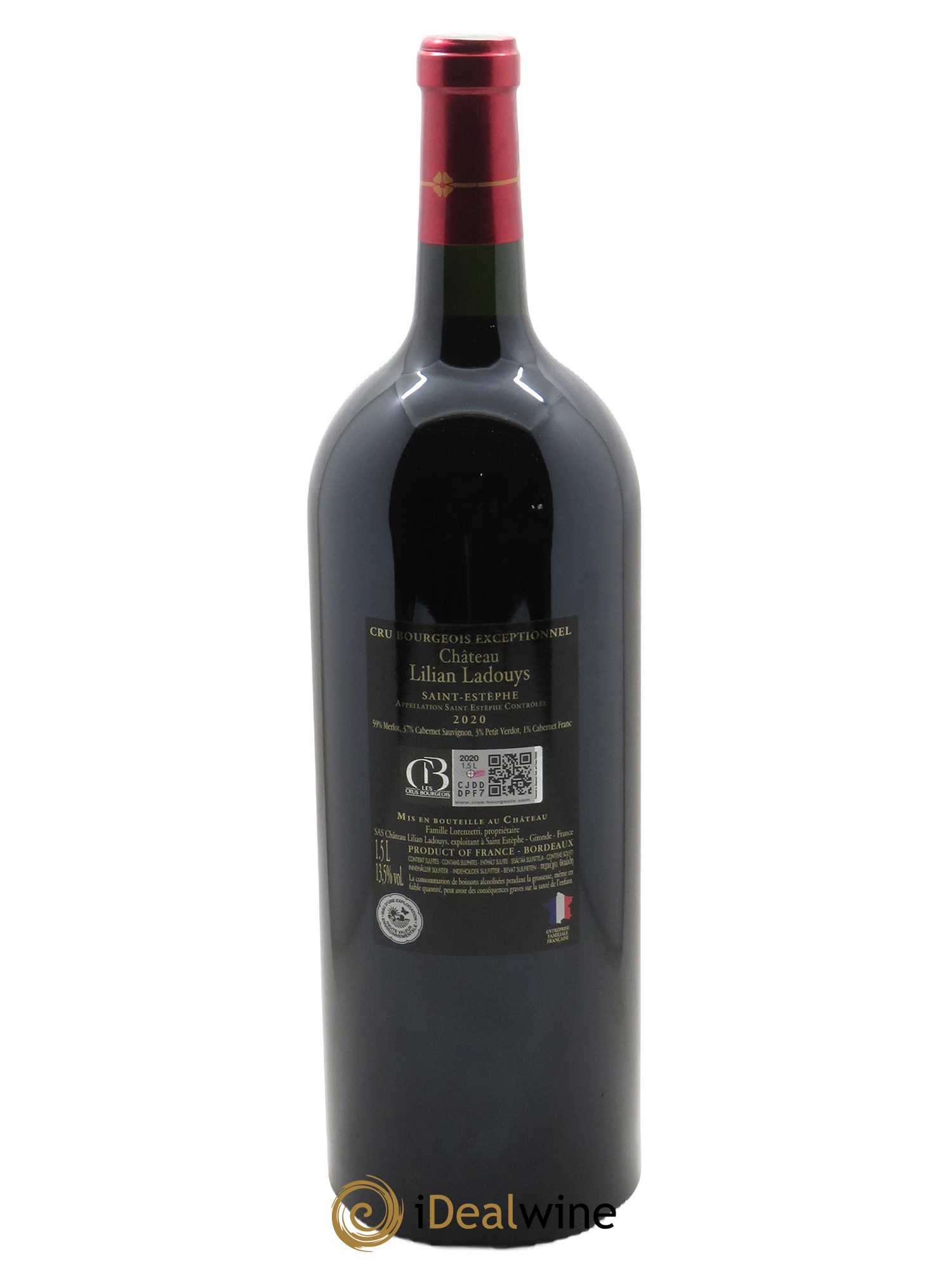 Château Lilian Ladouys Cru Bourgeois  2020 - Lot de 1 Magnum