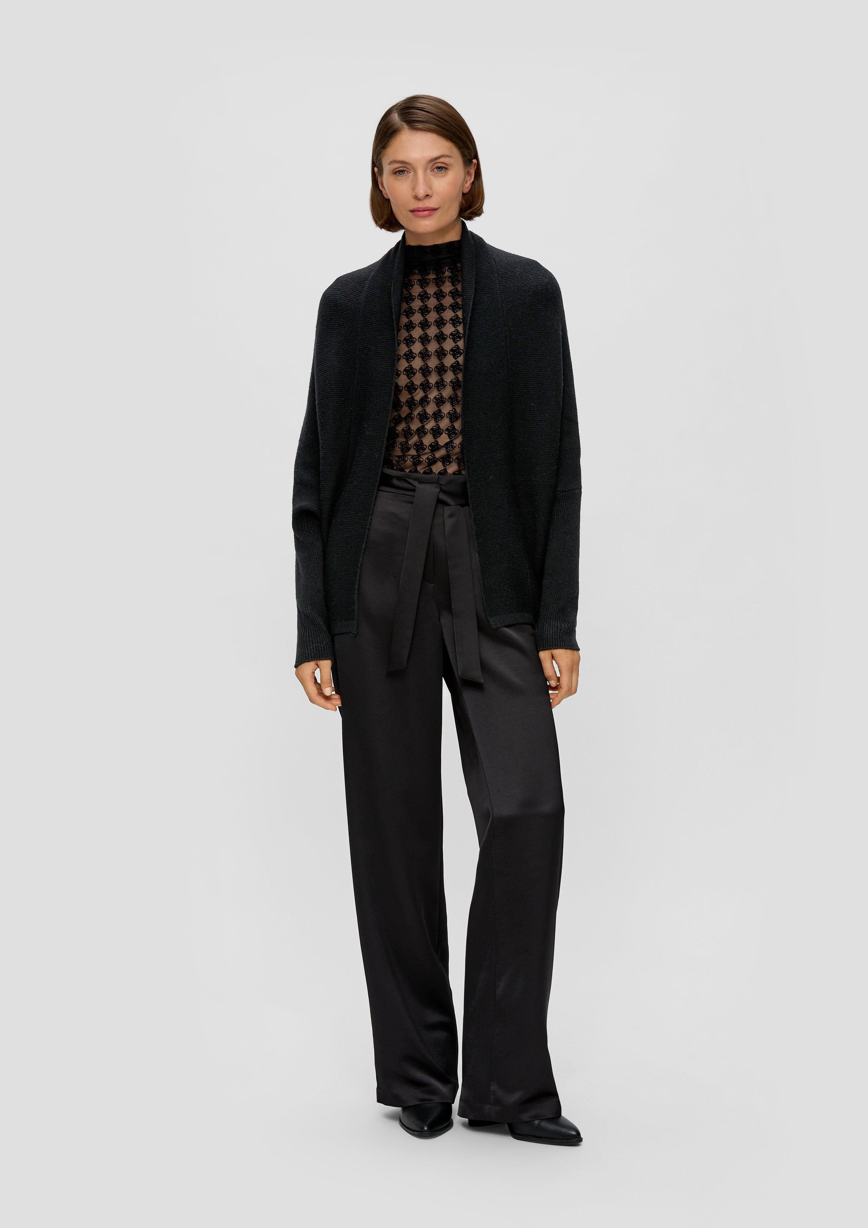 s.Oliver BLACK LABEL Strickjacke Cardigan mit Pailletten Pailletten