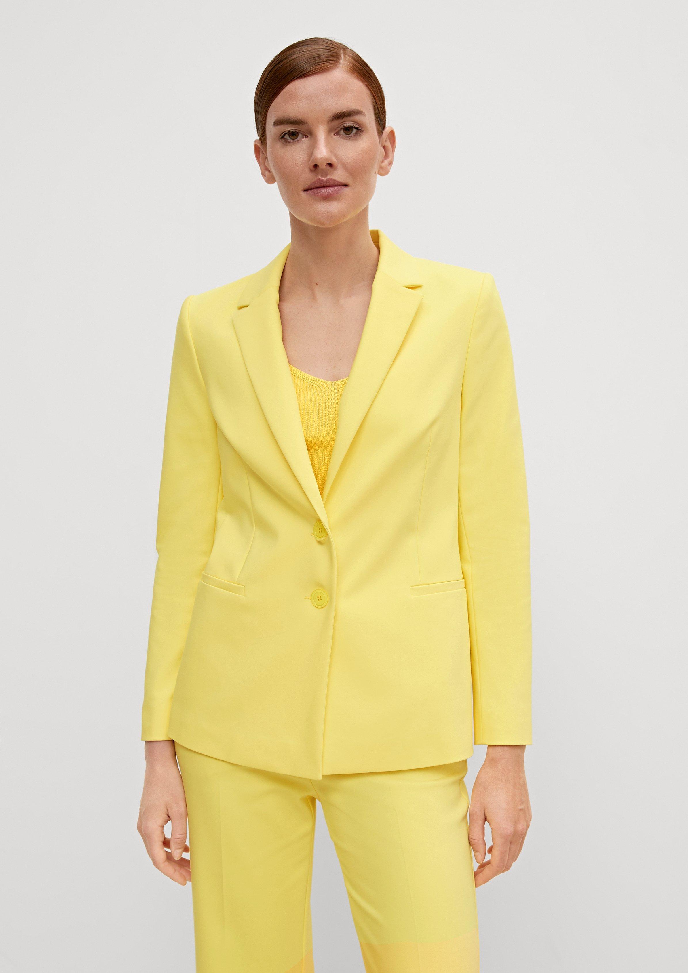 Blazer mit taillierter Passform - gelb