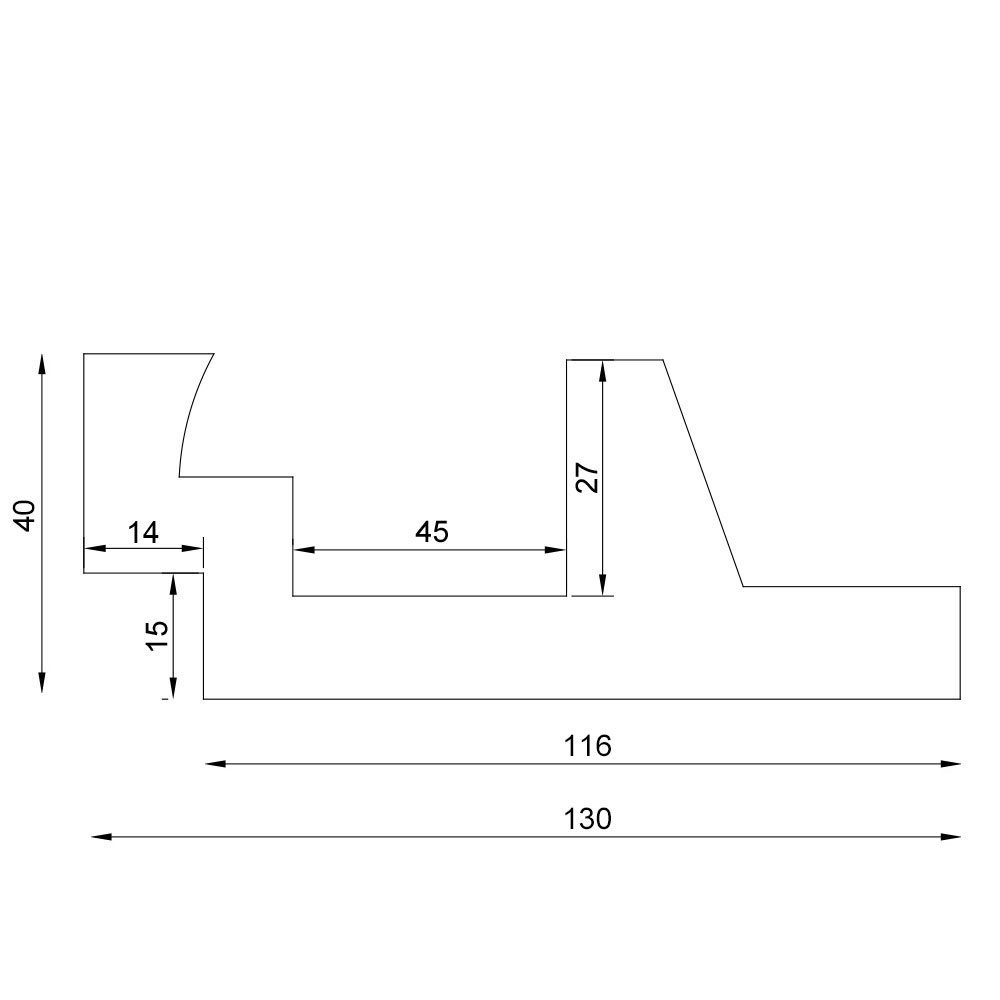 Licht-Trend Stuckleiste Dekor-Profil M Stuckleiste 1,2 m indirekt Wand oder Decke
