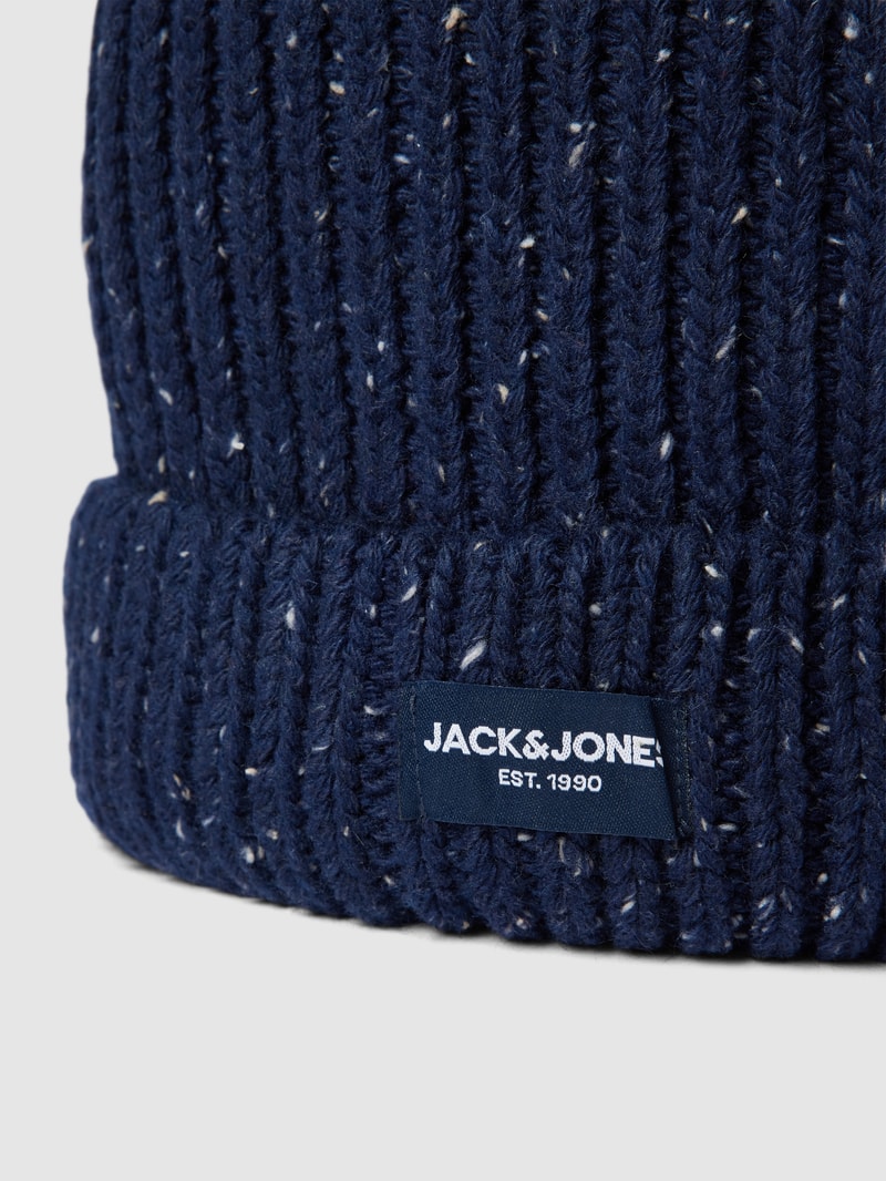 Beanie in Two-Tone-Machart Modell 'CLIFF' in marineblau