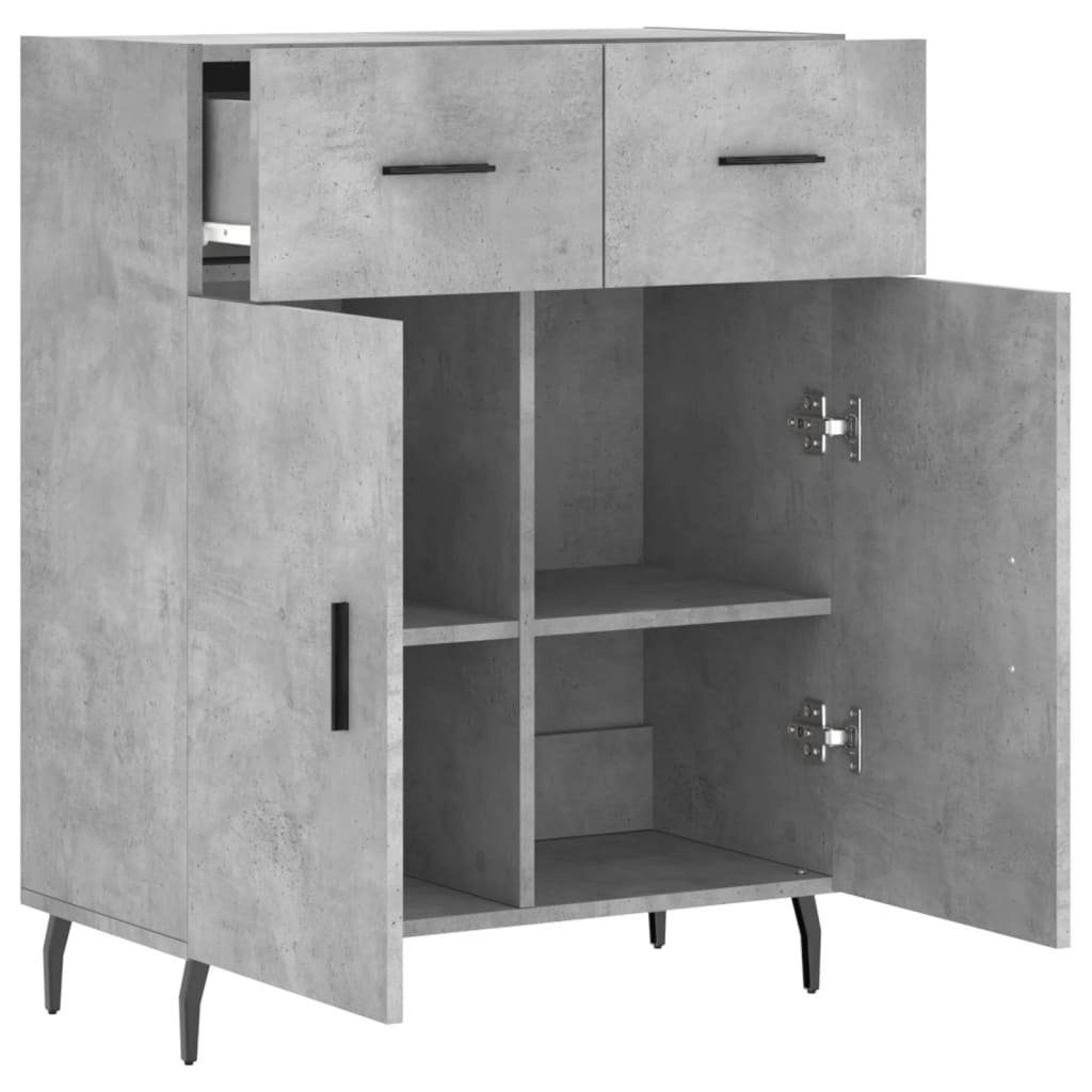 vidaXL Sideboard Sideboard Betongrau 69,5x34x90 cm Holzwerkstoff (1 St)