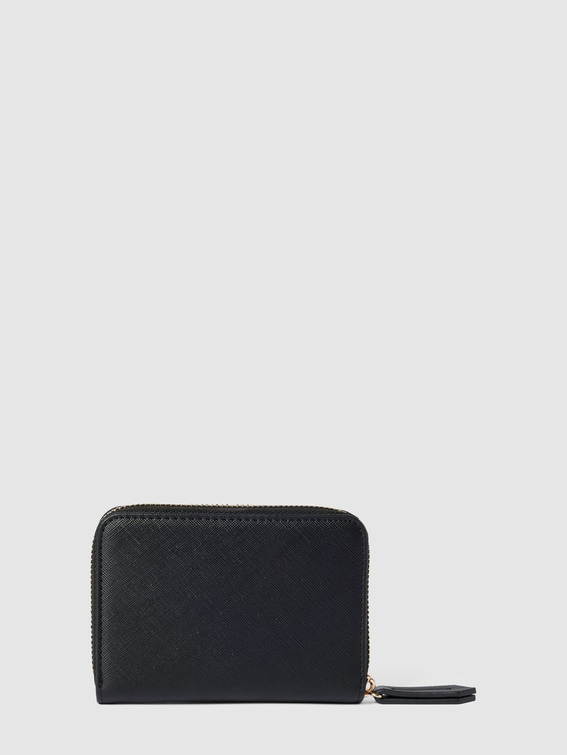 Portemonnaie mit Label-Detail Modell 'ZERO' in schwarz