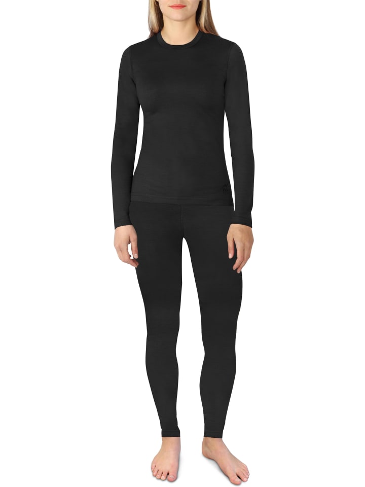 Normani Outdoor Sports Damen Merino Unterwäsche-Set Mandurah/Perth in Schwarz günstig kaufen