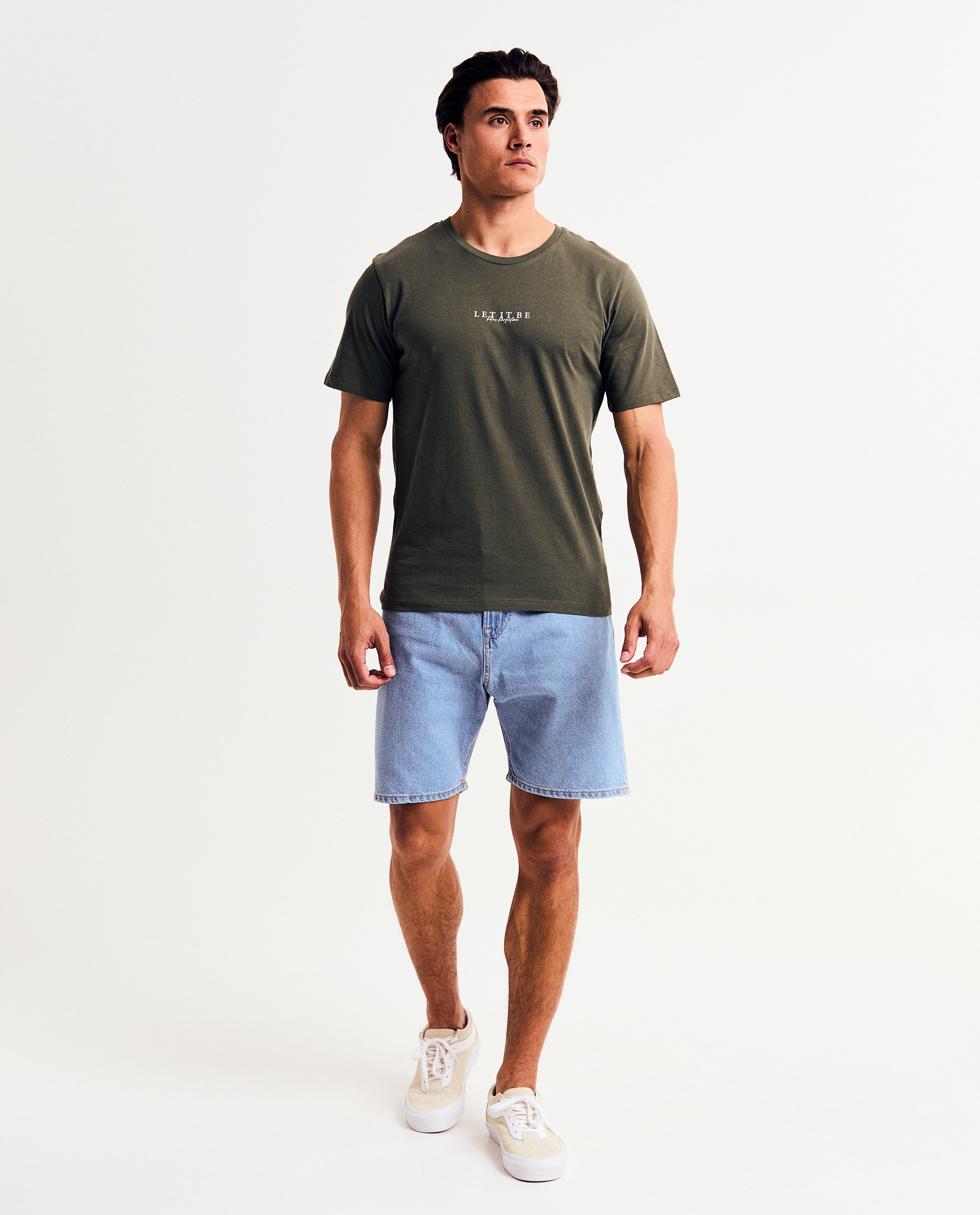 Pantaloni scurți din denim JJ Rebel Blue, croială lejeră albastră